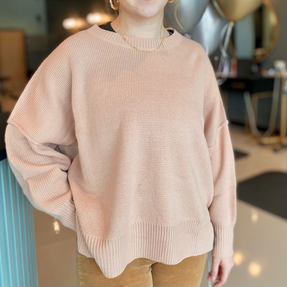 Love Sleeve Knit Sweater